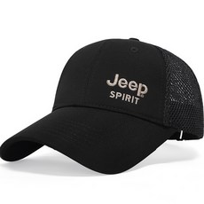 JEEP SPIRIT 카멜 반 메쉬 볼캡 야구모자 + 지프전용포장 - 지프메쉬모자