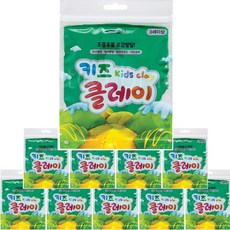 키즈 클레이 10개, 초록, 50g