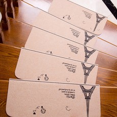 樓梯防滑安全墊, 5個, 米色艾菲爾鐵塔款
