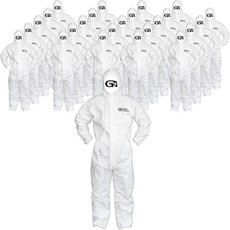 가드맨 FS 원피스 방제복 방역복, 흰색, 25개