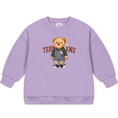 뉴욕꼬맹이 아동용 테디아일랜드 오버핏 맨투맨 티셔츠 T080