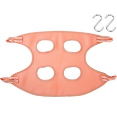 딩동펫 반려동물 브레스 메쉬 미용해먹 XS + 고리 2p 세트, 핑크, 1세트