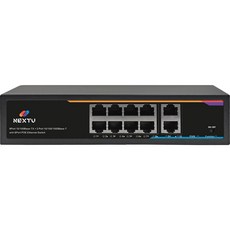 넥스트 유 8포트 POE + 2포트 업링크 기가비트 스위칭허브 120W