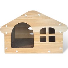 펫츠몬 고양이 우드 스크래쳐 하우스 5면 오각 하우스, 혼합색상, 1개