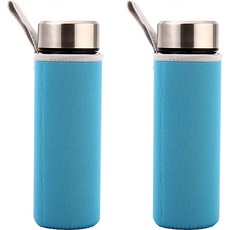 뷰레이터닷컴 베이크 무지 물병가방 360ml, 블루, 2개