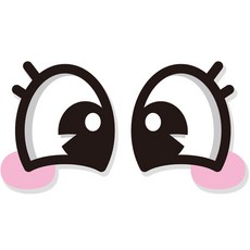 제제데코 차량 졸음방지 잠깨우는 왕눈이 반사판 눈 스티커 대형 27~28cm, 왕눈이 A008, 1세트