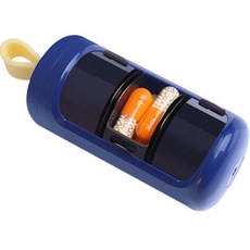 푸트로랩 휴대용 미니 롤링 알약 수납 케이스 블루, 1개