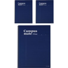 모닝글로리 캠퍼스메이트 절취없는 원링 스프링노트 A4, 네이비, 3개 랜덤발송, 3개