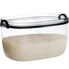 네이쳐리빙 냉장보관이 편리한 투명 밀폐 쌀통 5kg + 스쿱 세트, 혼합색상, 1세트