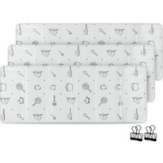 깔끔대장 철벽방어 기름막이 화이트 3p + 집게 2p 세트