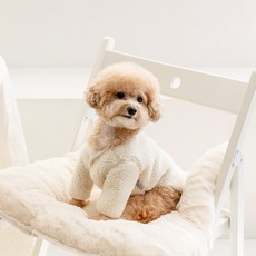 울리 반려동물 댕댕이 양털 후리스, 아이보리