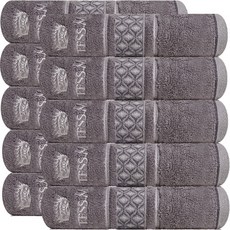 송월타월 CM 다이아몬드 뱀부 수건 160g 30수 면사, 그레이, 10개