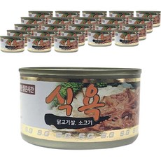 스에꼬 애견 간식캔, 닭고기살＋소고기 혼합맛, 100g, 24개입