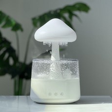 808 빗소리 무드등 간편세척 대용량 초음파 가습기, RAINHumidifier, 혼합색상