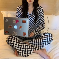 체크잠옷 TOP01