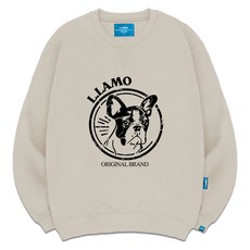 L.LAMO 刷毛M可愛鬥牛犬大學T 大尺碼
