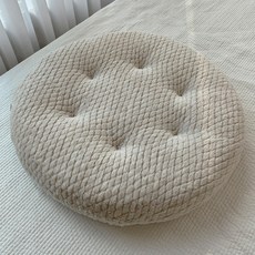 Hans Gallery Dear 超細纖維圓形坐墊 10 mm, 淺褐色