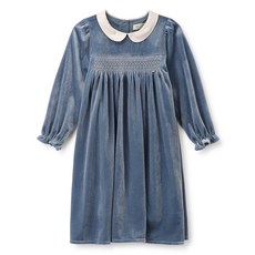 페리미츠 여아용 스모킹 벨벳 원피스 P2341O650