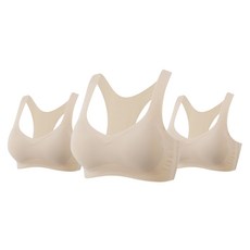 [지퍼백 패키지]글램모먼트 스킨핏 여성용 심리스 스포츠 브라탑 3P 세트