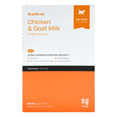  조공 고양이 어덜트 philo 닭 산양유 습식사료 12p, 1080g, 1개 