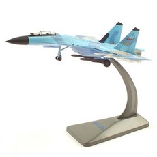 空軍 1 1/144 SU-35 蘇霍伊戰鬥機壓鑄模型藍 AFO311073BL, 1個