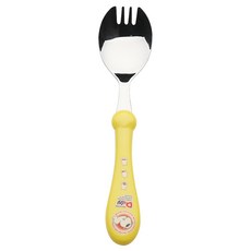 블룸엣홈 아동용 두기 포크숟가락, 노랑, 1개