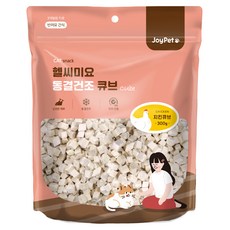 조이펫 고양이 헬씨미요 동결건조 큐브 간식, 치킨, 300g, 1개 - 고양이수제간식