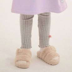 젤리스푼 여아용 퐁퐁리본 기모 피치 골지 프릴 레깅스