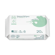 Smart Wipes 純水柔濕紙巾 Set, 20抽/包, 6包入, 6包, 20張