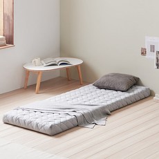 Hey Molly Dreamping 9區段昏倒地板睡眠床墊+收納用束帶, 8cm, 淺灰色