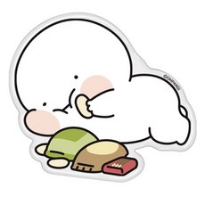 옴팡이 롤링 그립톡 핸드폰 거치대, 냠냠뒹굴팡, 1개