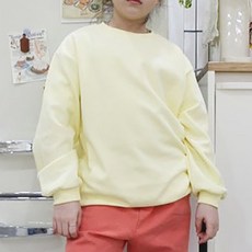 아이크레용 아동용 무지 파스텔 맨투맨 티셔츠