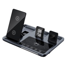 바나나랜드 오토스탠딩 4 in 1 애플워치 전용 올인원 오토스탠딩 무드등 고속 무선 충전기 R11