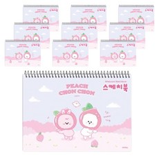 아이비스 여아용 스케치북 CR 숑숑프렌즈피치 12330, 15매, 10개
