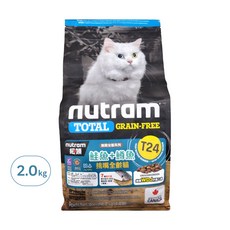 Nutram 全齡貓 無穀全能天然乾飼料，鮭魚+鱒魚，單一蛋白源，適合敏感貓咪, 鮭魚 + 鱒魚, 2kg, 1袋
