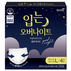 예지미인 입는 오버나이트, 대형, 4개입, 1개