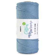 니뜨 뉴 코튼 마크라메 뜨개실 150g, 20 데님, 1개