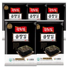 광천김 무조미 곱창 전장김, 18g, 5개 - 무조미김