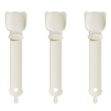 반려동물 아티펫 스트립 먹이 간식 압착 스푼, 화이트, 3개