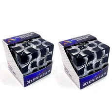 I'CLE 3D磁鐵宇宙方塊 2入, 黑色