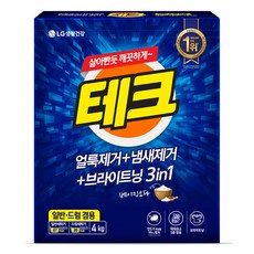 TECH 3合1通用洗衣機滾筒用洗衣粉 紙盒裝, 4kg, 1盒