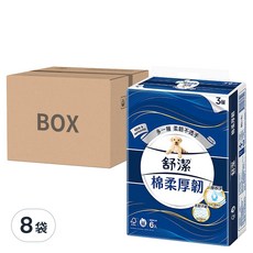 Kleenex 舒潔 棉柔厚韌抽取衛生紙 90張, 6包, 8袋