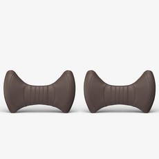 아임반 자동차 리본 허리쿠션 3세대, 멜롯브라운, 2개