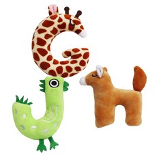 DING DONG PET 3 件組寵物動物字母配件娃娃玩具, 1組, C