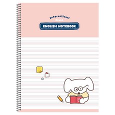 뭉구 1000 보바 스프링 영어노트, 핑크, 10개 핑크, 10권