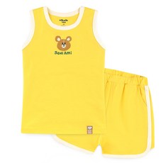 milkmileLoLo 兒童基本款無袖上衣與下裝套裝