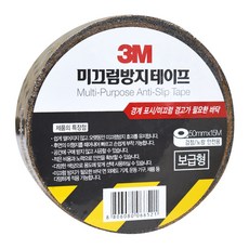 쓰리엠 논슬립 사선 테이프 보급형 검정 + 노랑, 1개