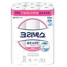 Kleenex 舒潔 純柔軟清新天然紙漿3層高級捲筒衛生紙, 1個, 24入