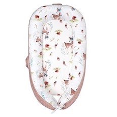 Vanibaby 嬰兒床中床, 高密度床墊 支撐好, 床圍高度達10cm, 安全隱形拉鏈, 重量1100g, 厚度10cm, 可拆卸機洗烘乾, 82*47*10cm, 溫馨小鹿