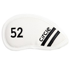 Circle DESIGN GOLF 鐵桿挖起桿頭套 52度, 1個, 白色